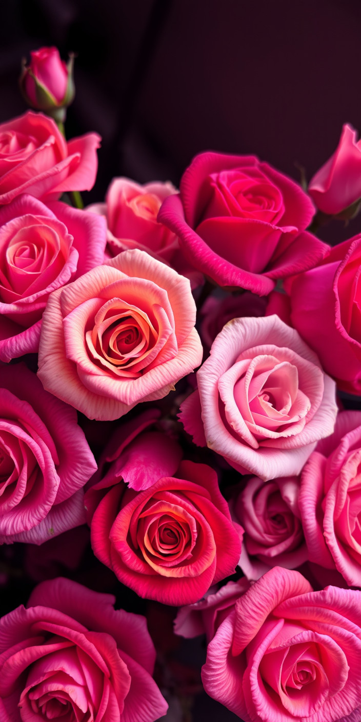 Colorful roses 2 Phone Wallpaper