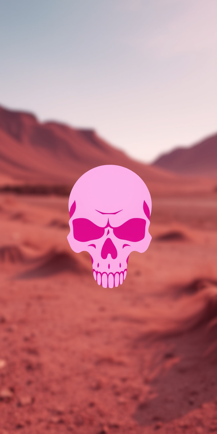 Pink skull 2 Phone Wallpaper