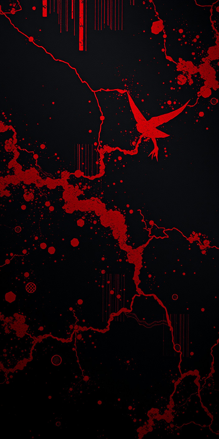 Black and red 8 Phone Wallpaper