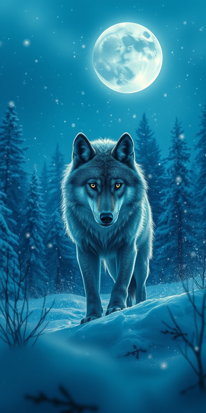 Winter wolf 10 Phone Wallpaper