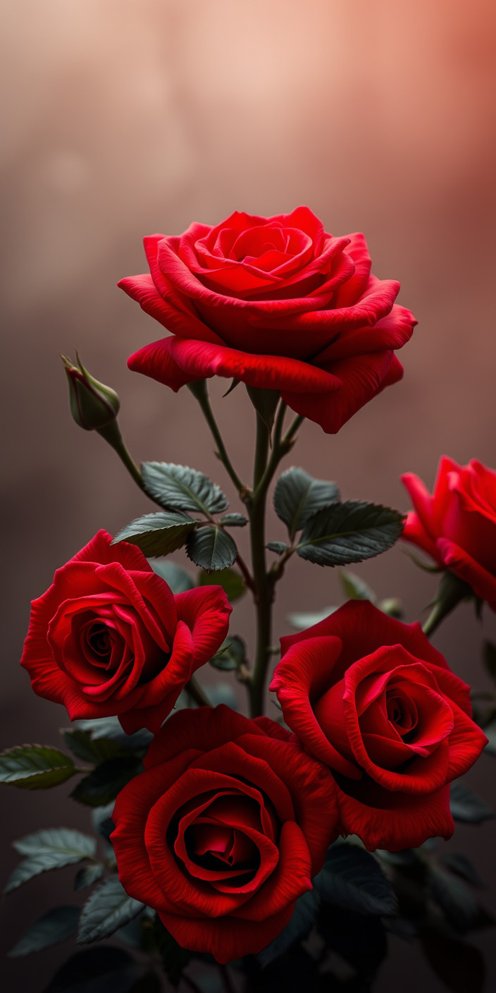 Red roses 8 Phone Wallpaper