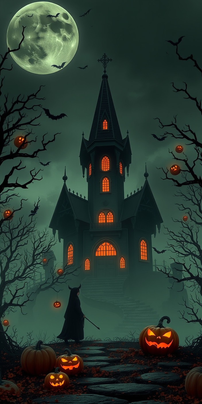 Gothic halloween 9 Phone Wallpaper
