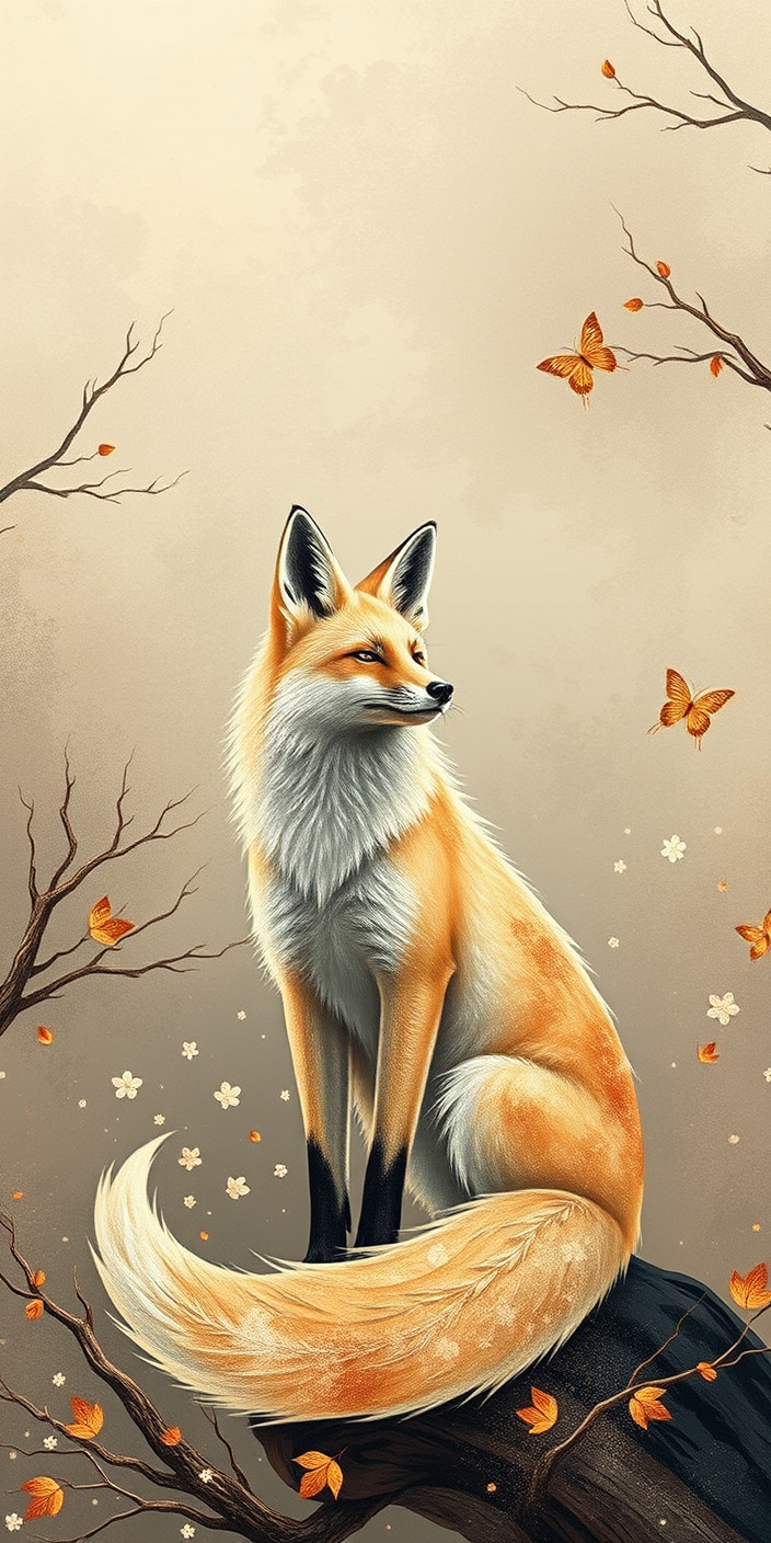 Nine tailed fox 4 Phone Wallpaper