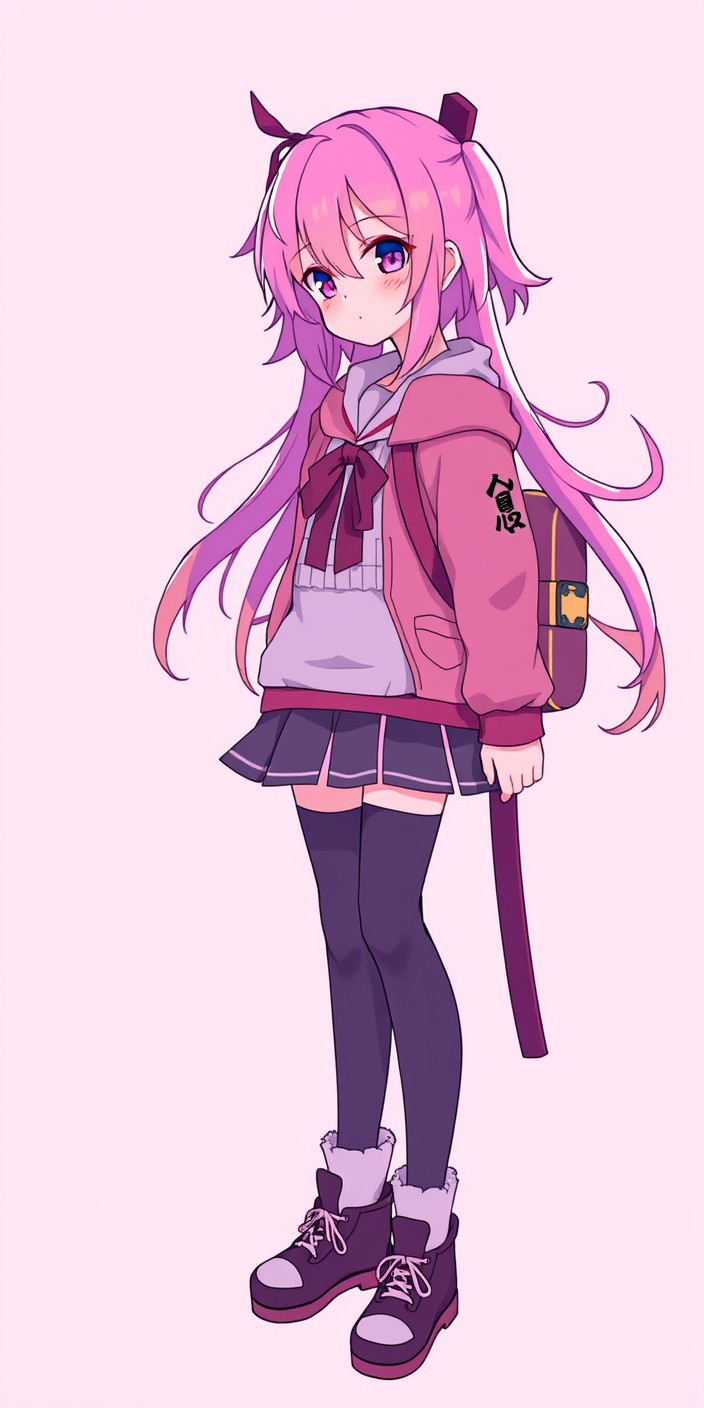 Pink anime 1 Phone Wallpaper