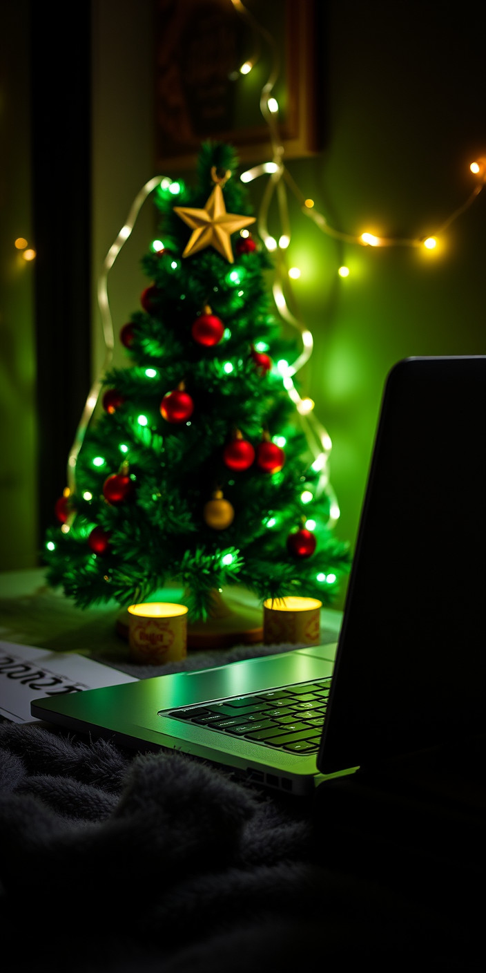 Laptop christmas 7 Phone Wallpaper