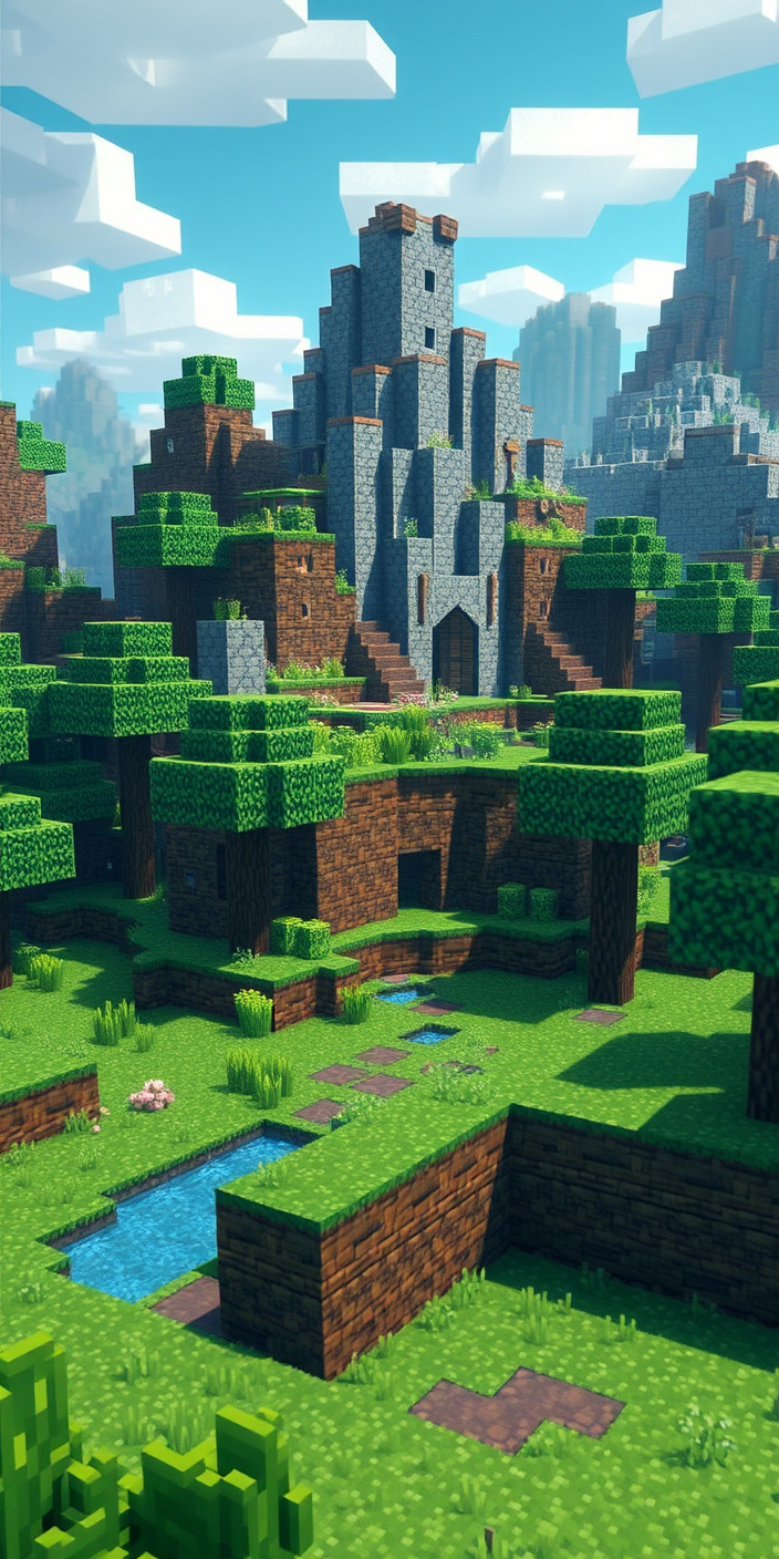 Minecraft aesthetic 11 Phone Wallpaper