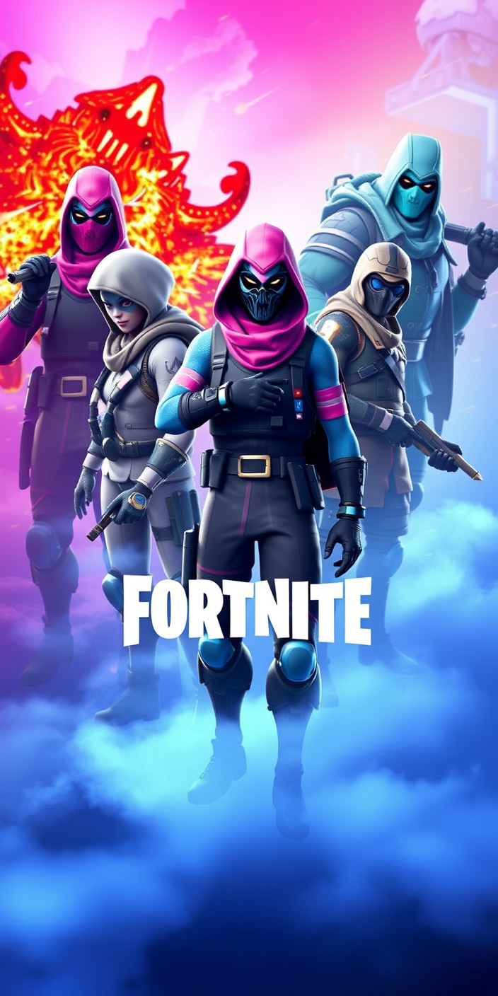 Fortnite skins 3 Phone Wallpaper