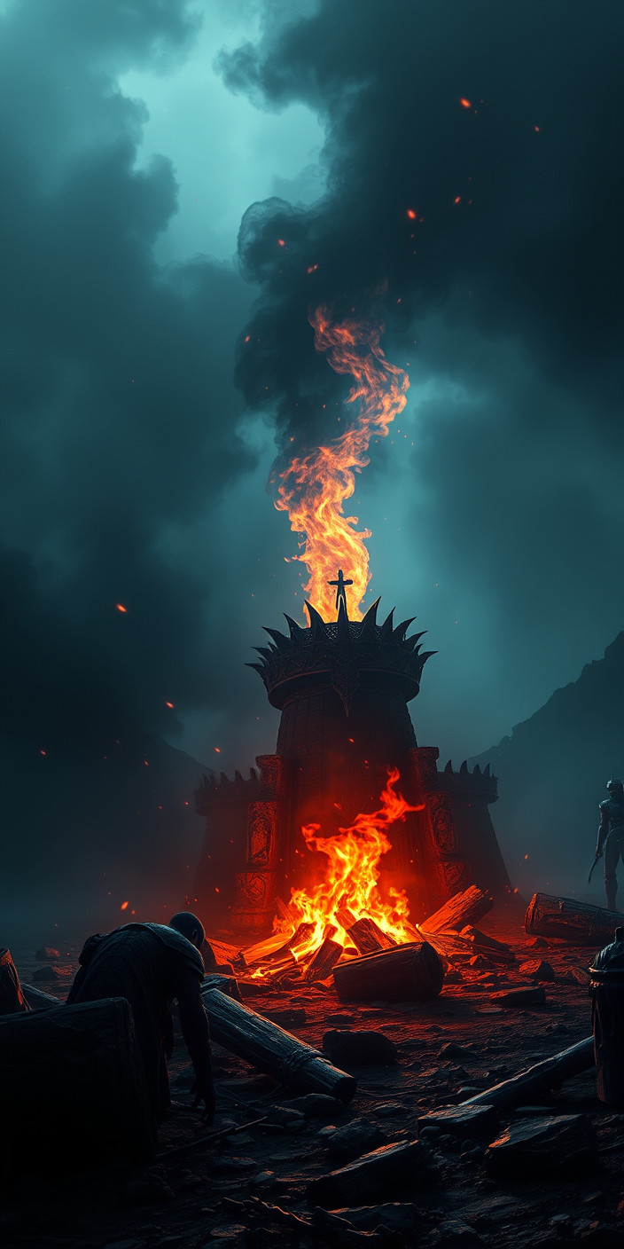 Dark souls bonfire 7 Phone Wallpaper
