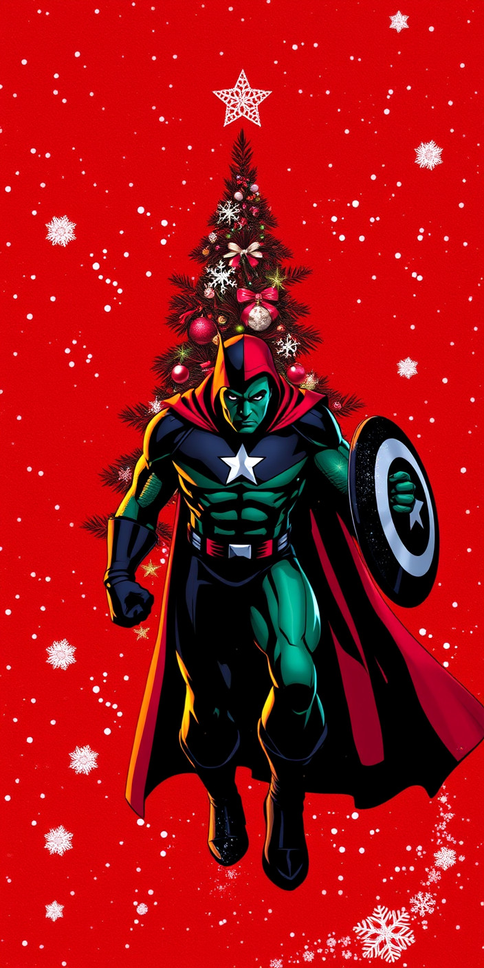 Marvel christmas 2 Phone Wallpaper