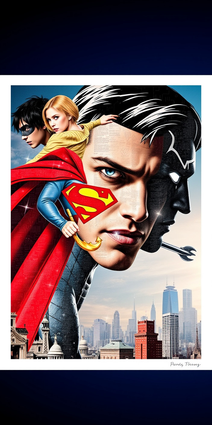 Superhero collage 3 Phone Wallpaper