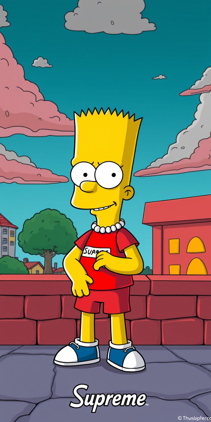 Bart simpson supreme 4 Phone Wallpaper
