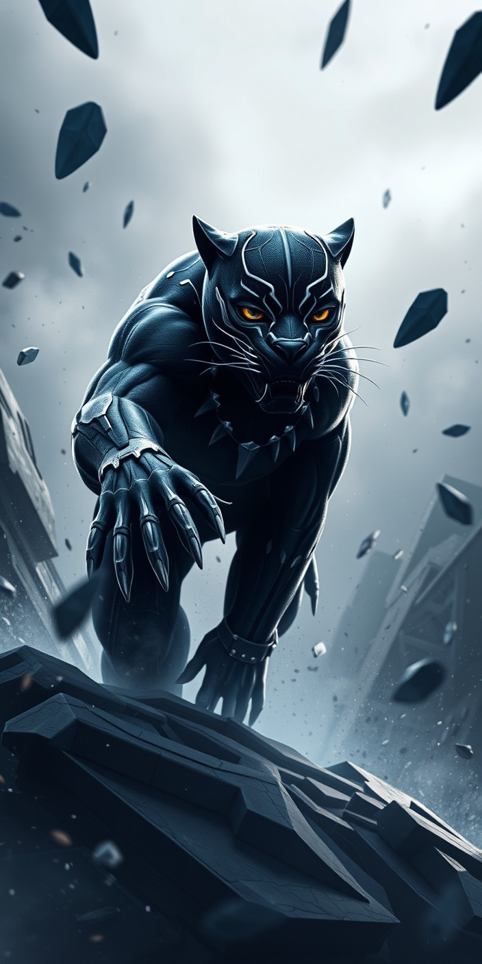 Black panther 6 Phone Wallpaper