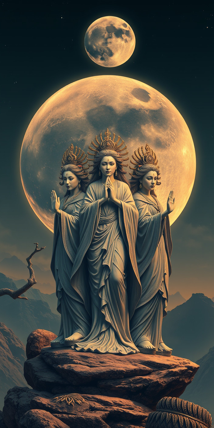 Triple moon goddess 6 Phone Wallpaper