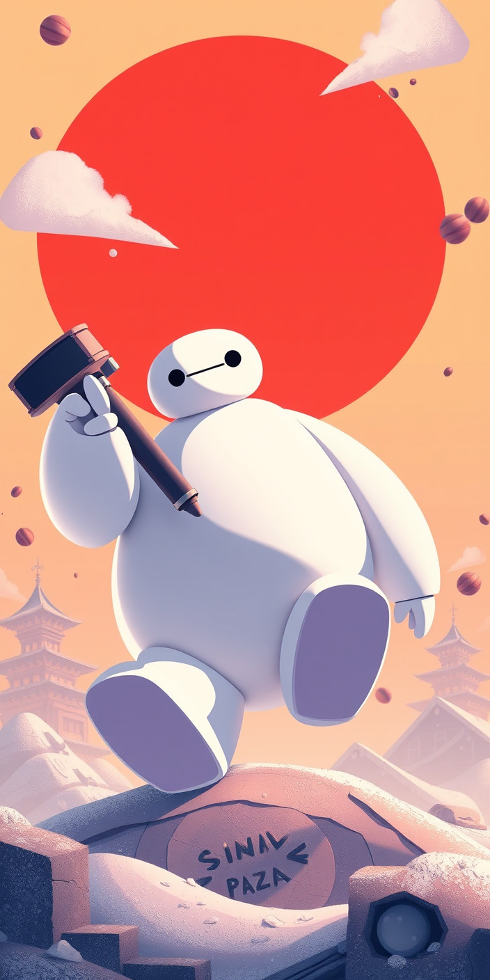 Baymax 9 Phone Wallpaper