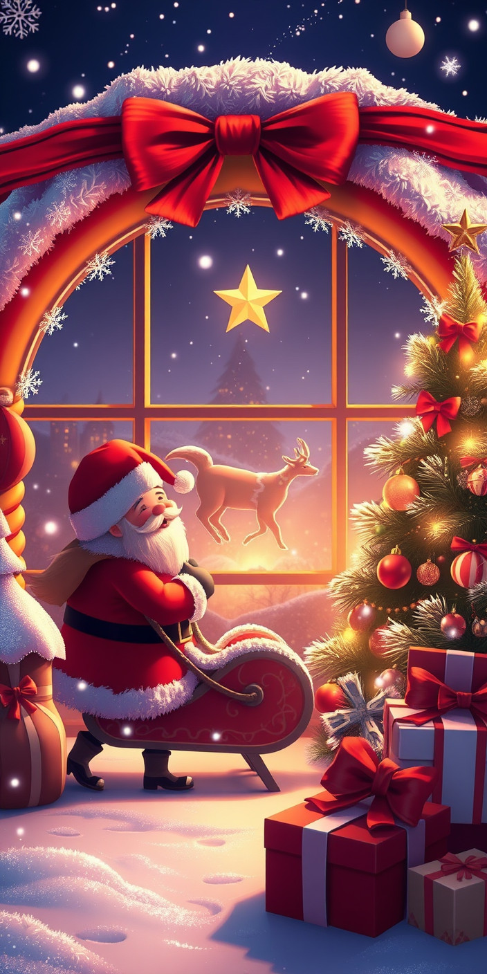 Animated christmas 3 Phone Wallpaper