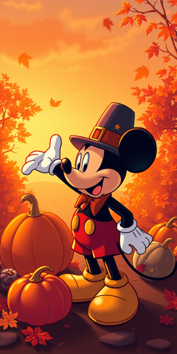 Mickey mouse thanksgiving 5 Phone Wallpaper