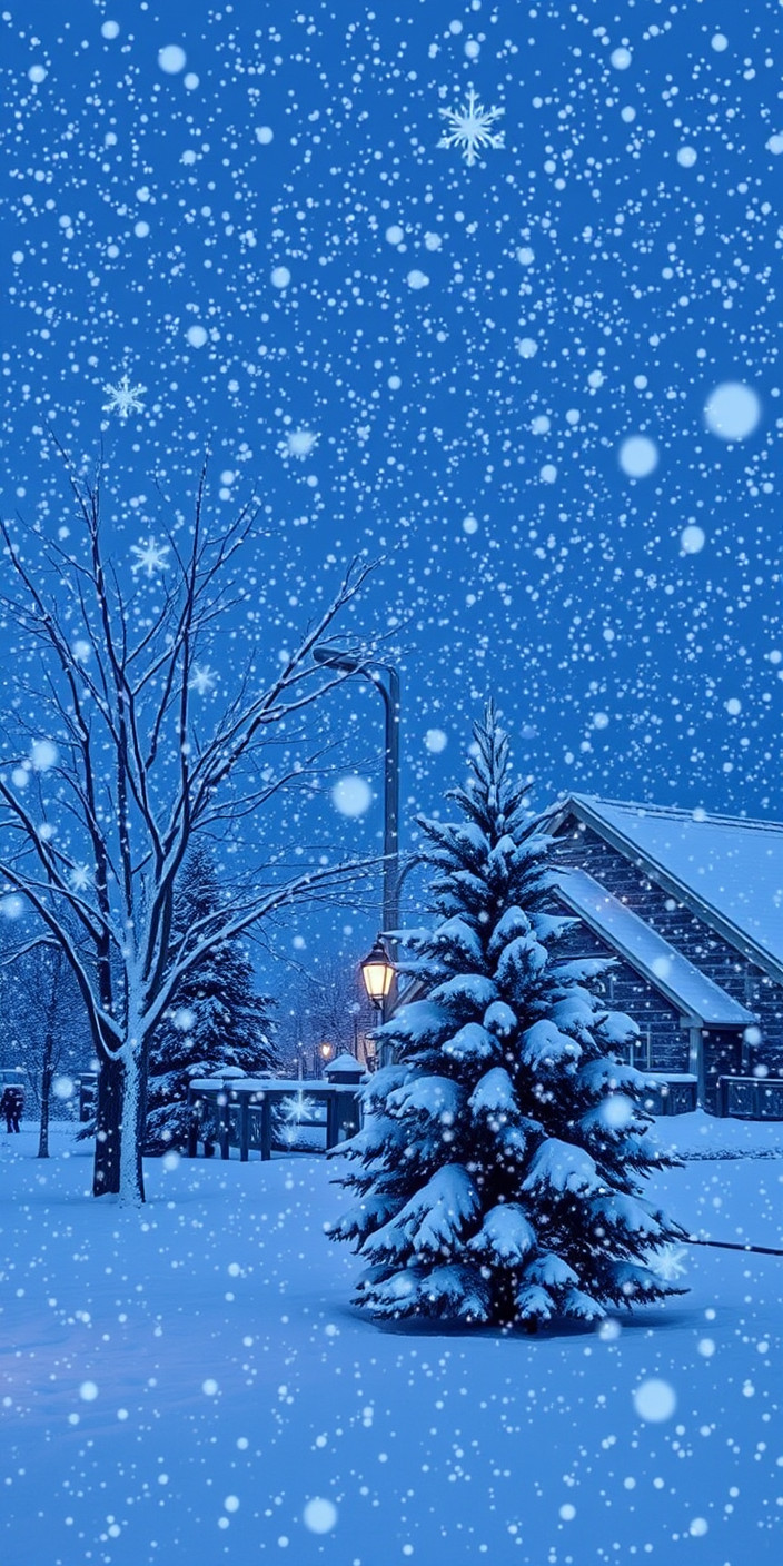 Christmas snow 9 Phone Wallpaper