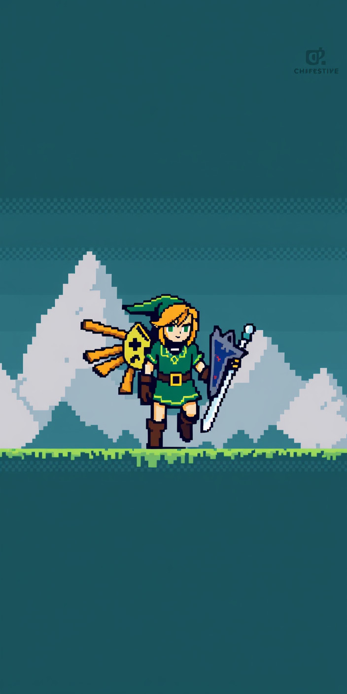 8 bit zelda 4 Phone Wallpaper