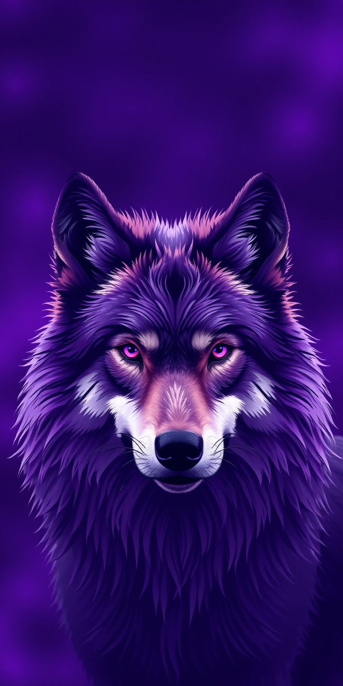 Wolf  purple 4 Phone Wallpaper