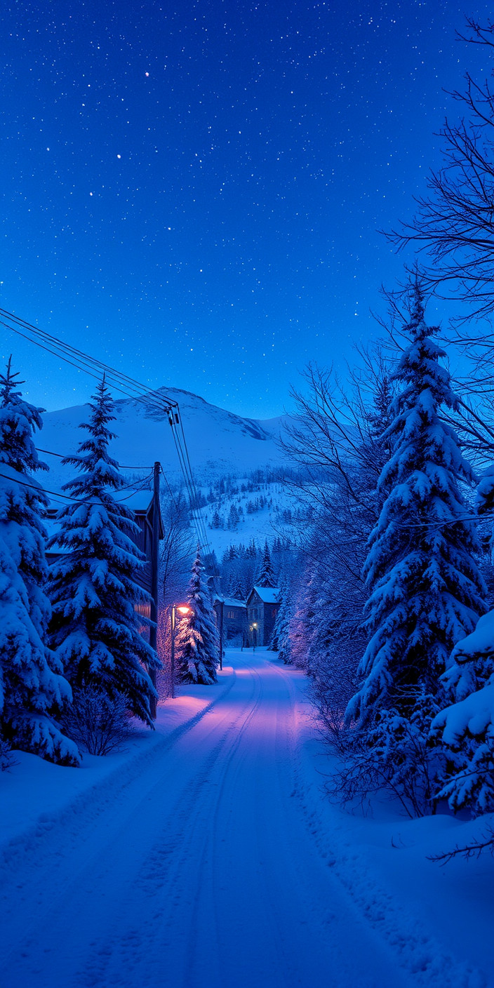 Free winter scenes 11 Phone Wallpaper