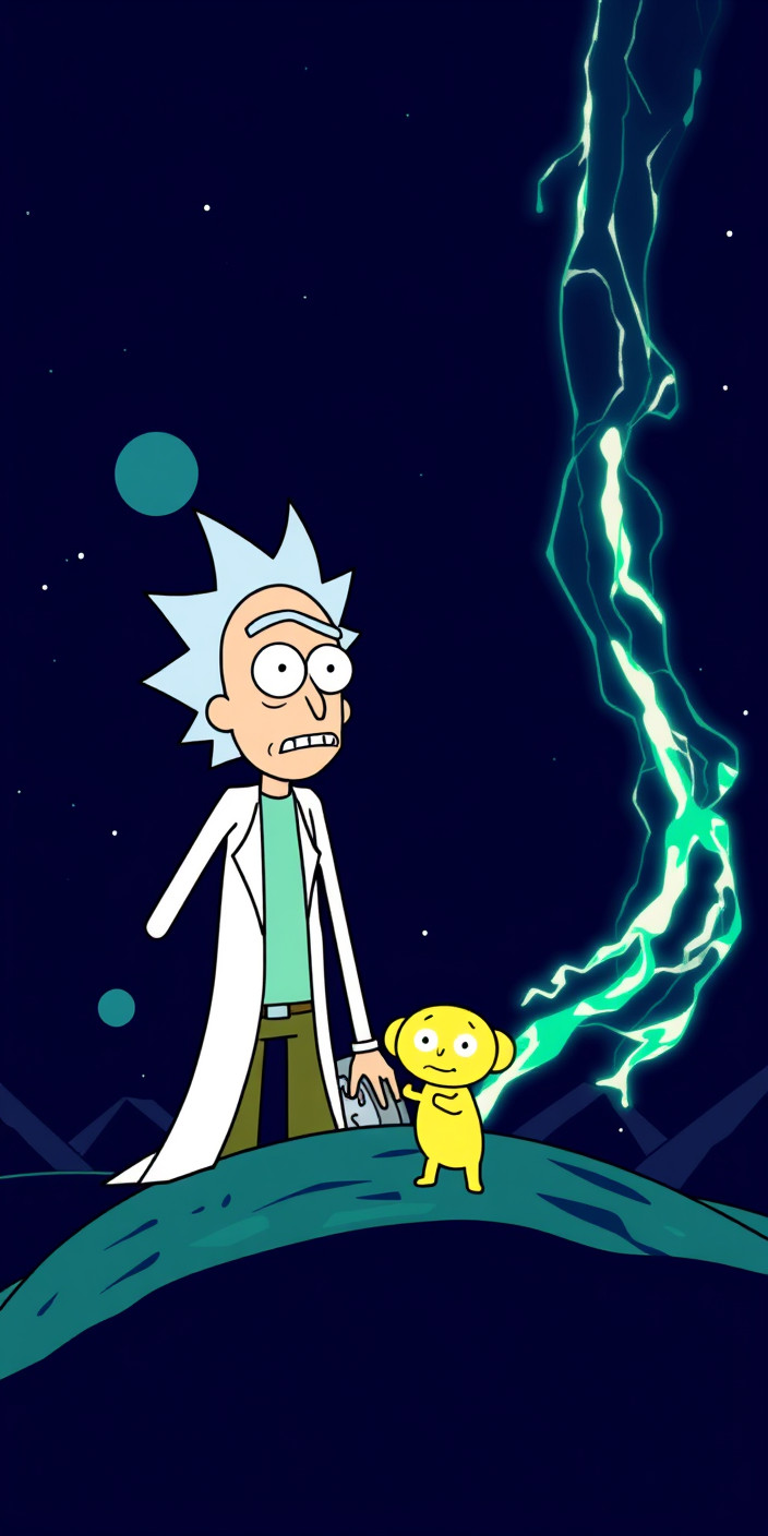 Rick and morty 4 Phone Wallpaper