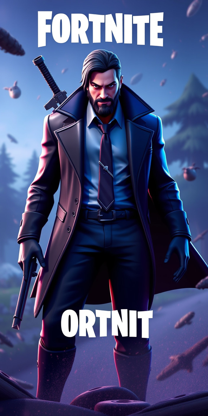 Fortnite john wick 1 Phone Wallpaper