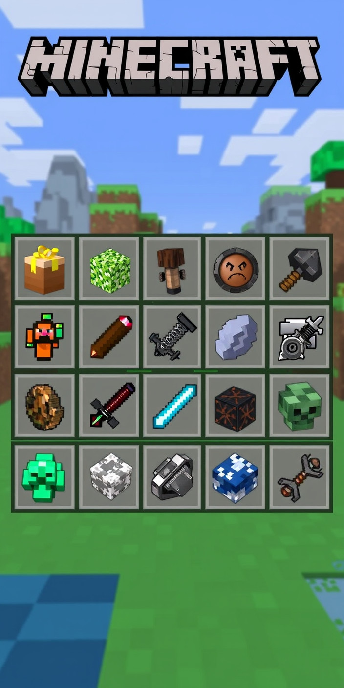 Minecraft inventory 14 Phone Wallpaper