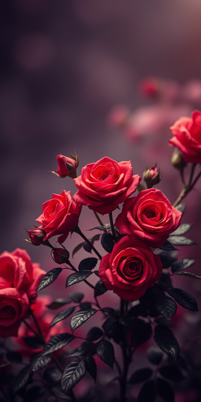 Red roses 12 Phone Wallpaper