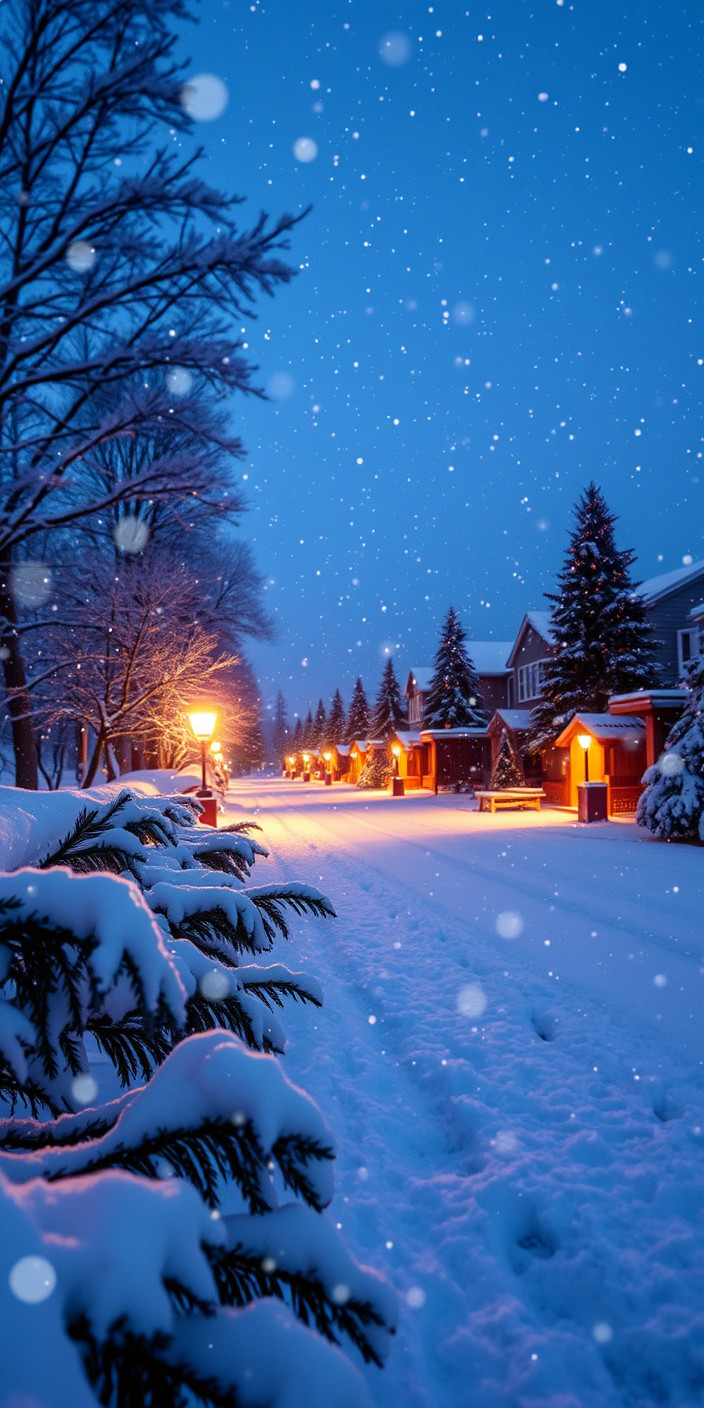 Christmas snow 7 Phone Wallpaper