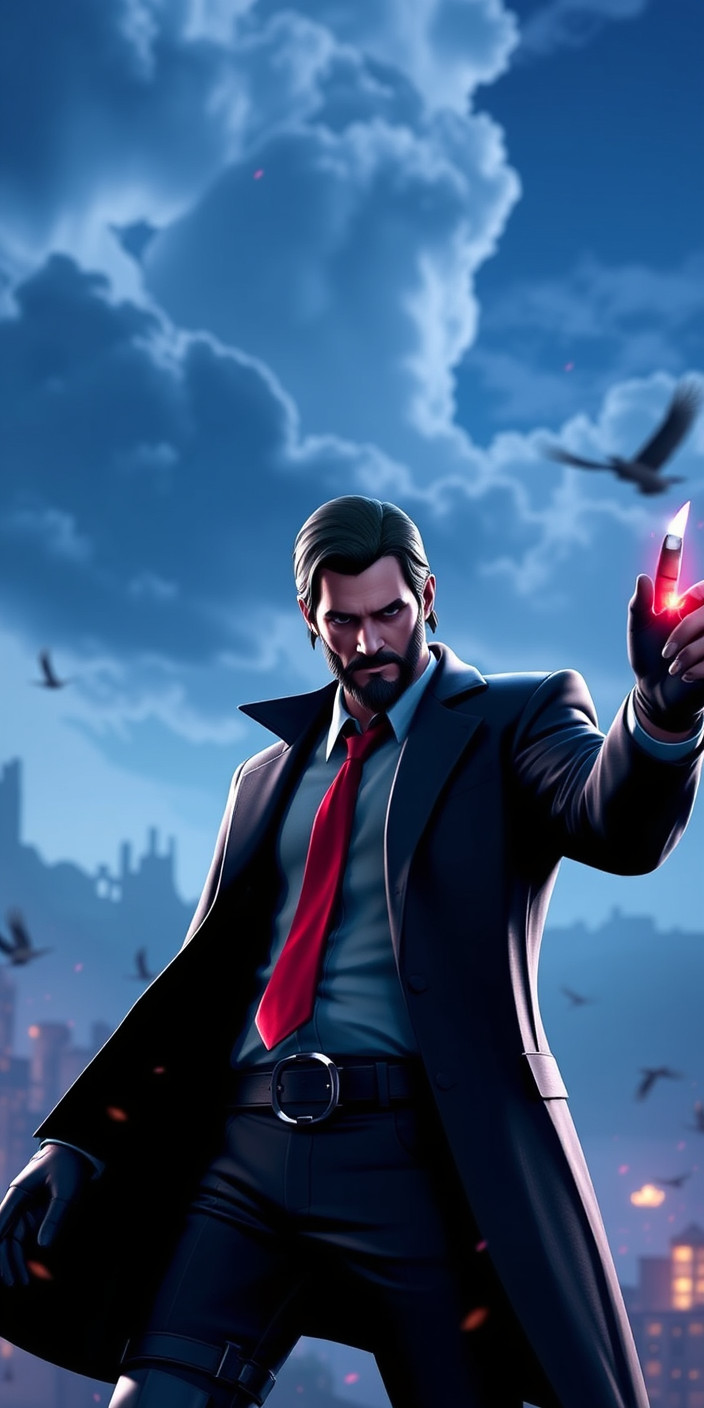 Fortnite john wick 5 Phone Wallpaper