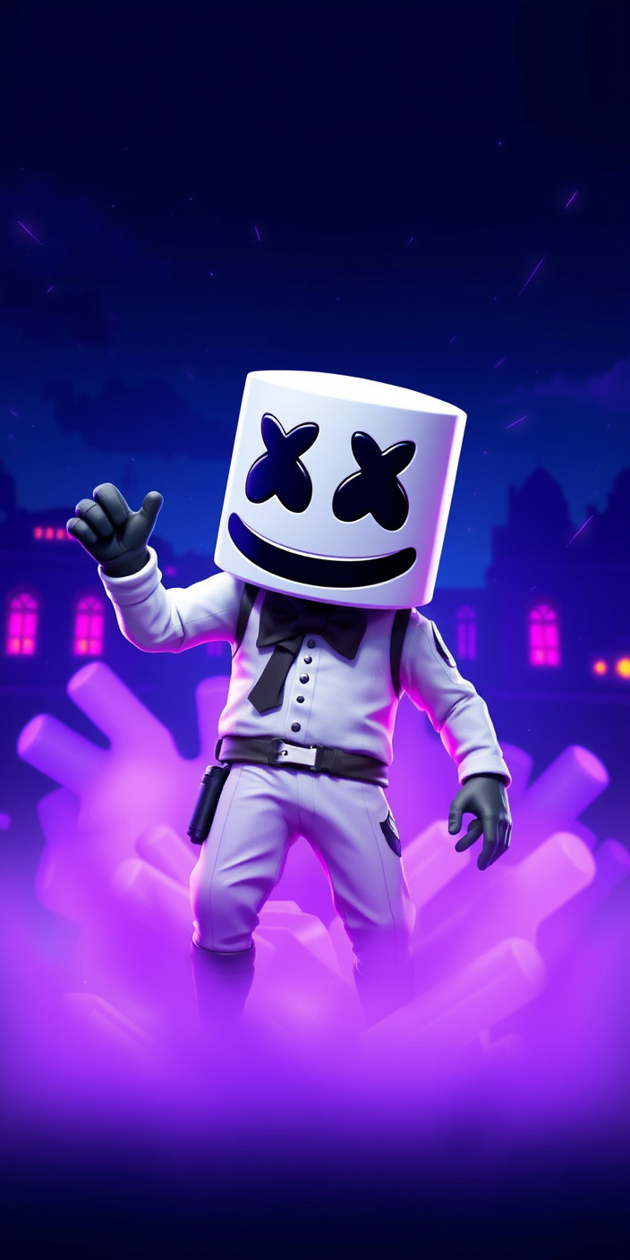 Marshmello  fortnite 3 Phone Wallpaper