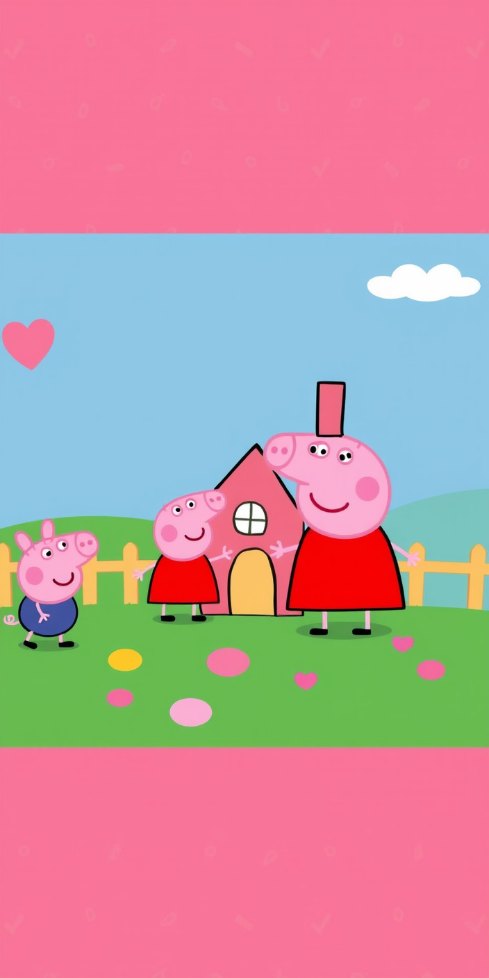 Peppa pig  house 2 Phone Wallpaper