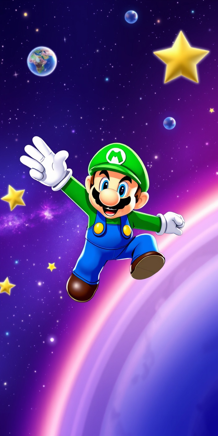 Super mario galaxy 4 Phone Wallpaper