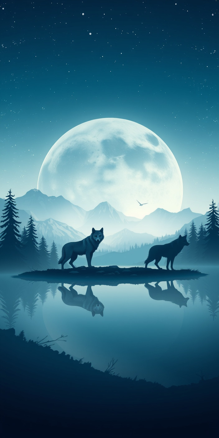 Wolves 1 Phone Wallpaper