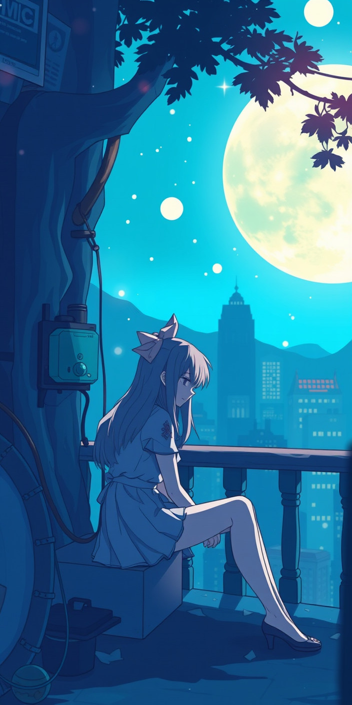 Lofi girl 11 Phone Wallpaper