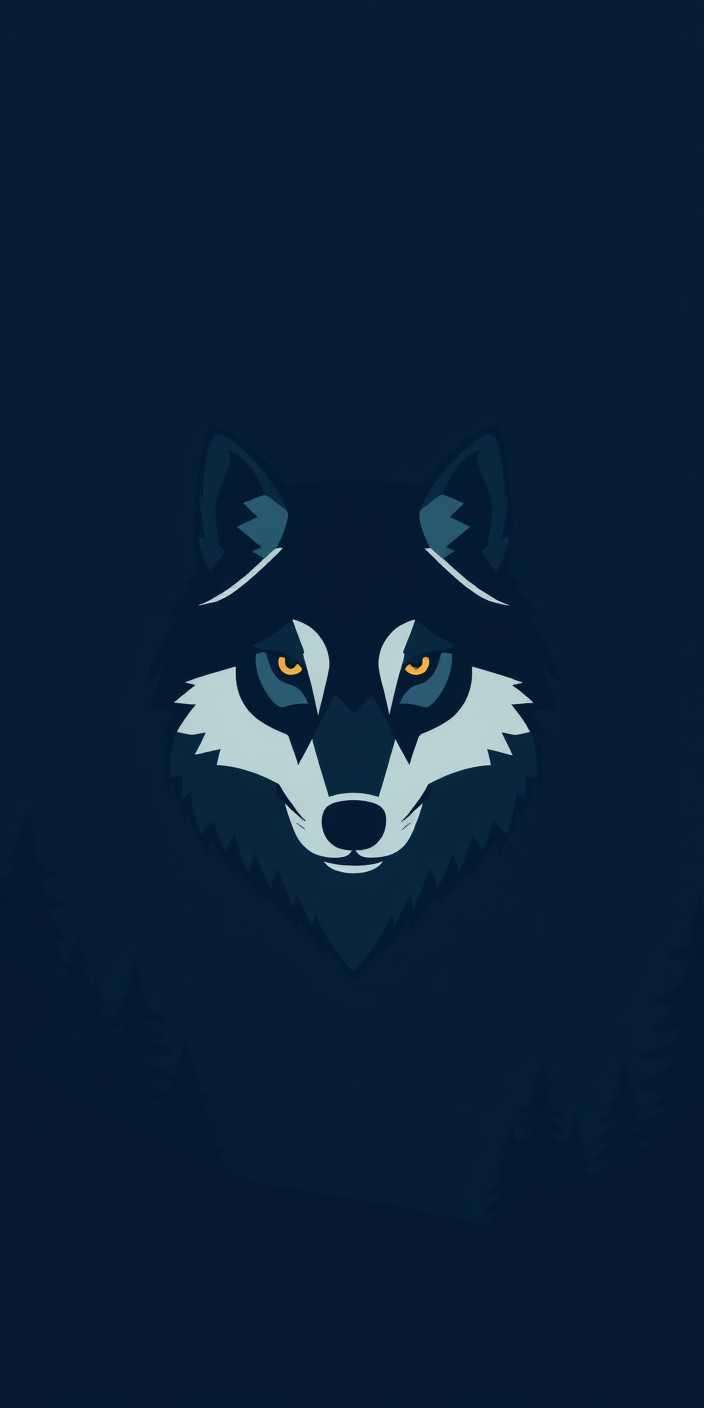 Minimalist wolf 5 Phone Wallpaper