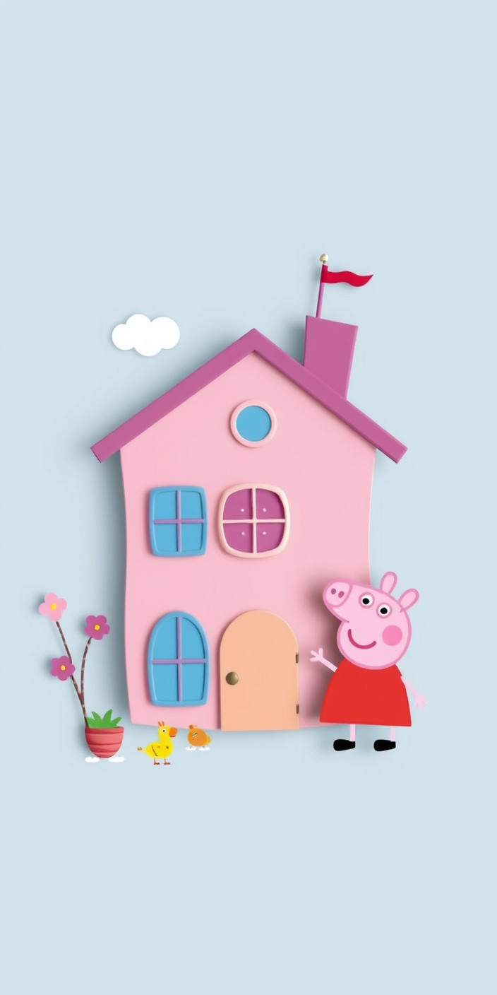 Peppa pig  house 3 Phone Wallpaper