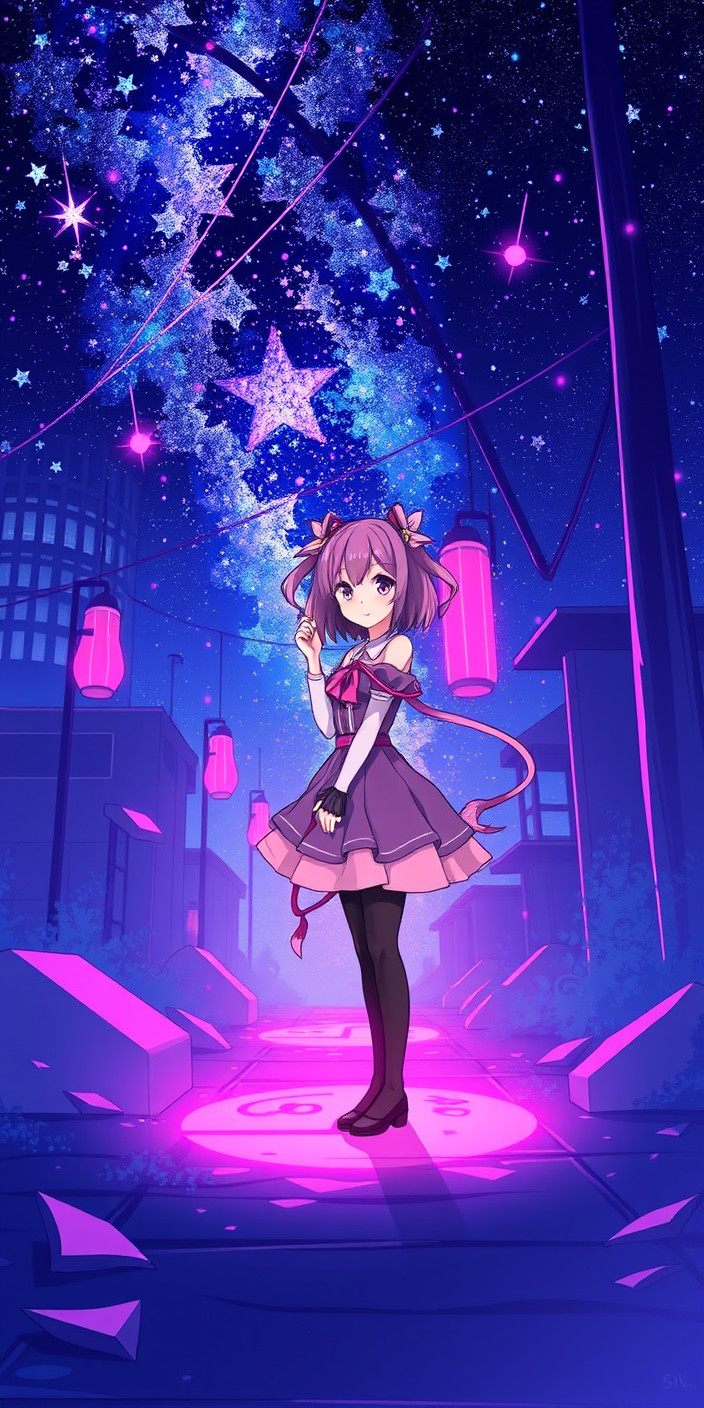 Pink anime 12 Phone Wallpaper