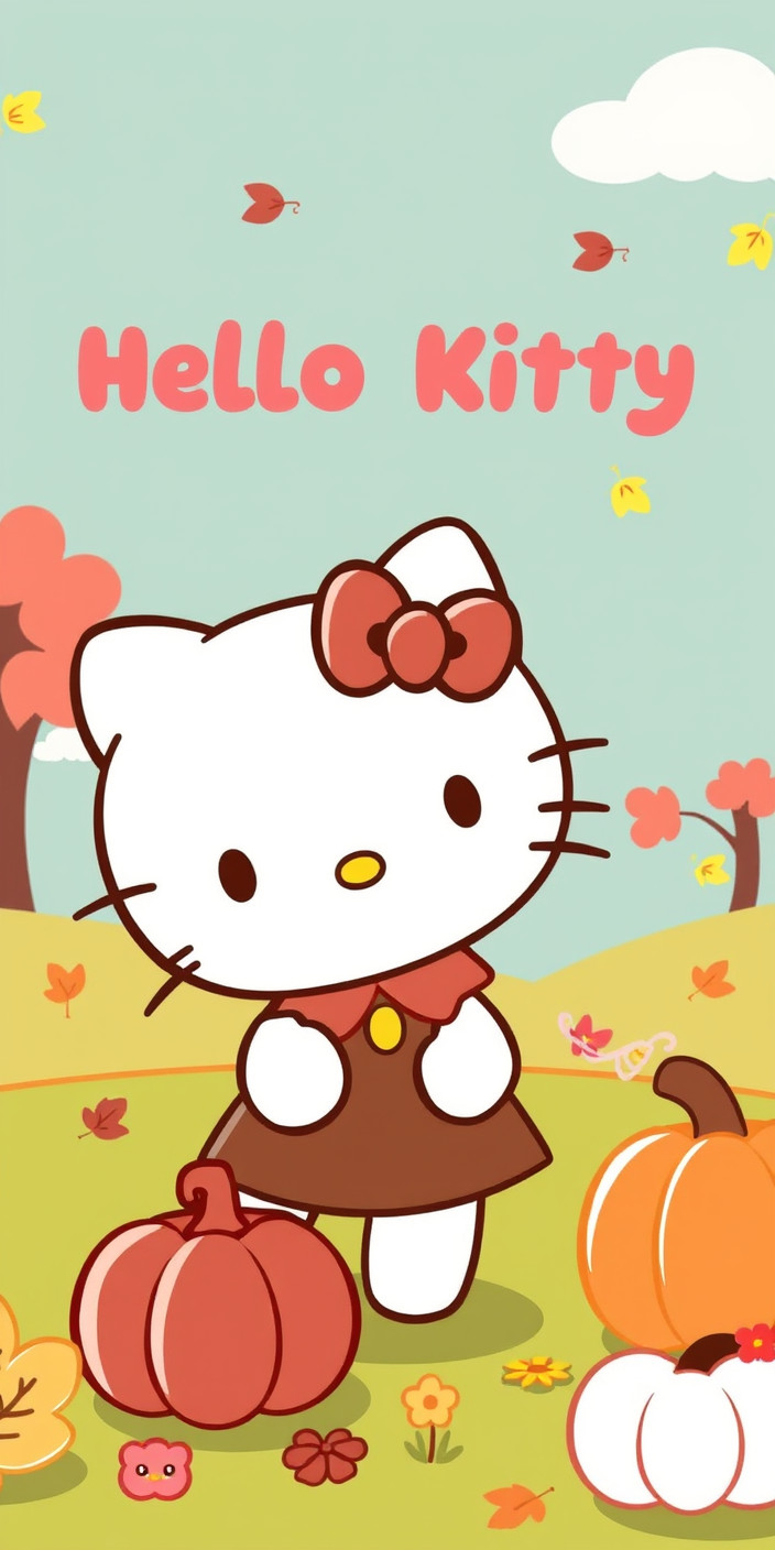Hello kitty thanksgiving 4 Phone Wallpaper