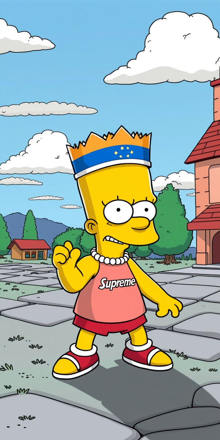 Bart simpson supreme 3 Phone Wallpaper