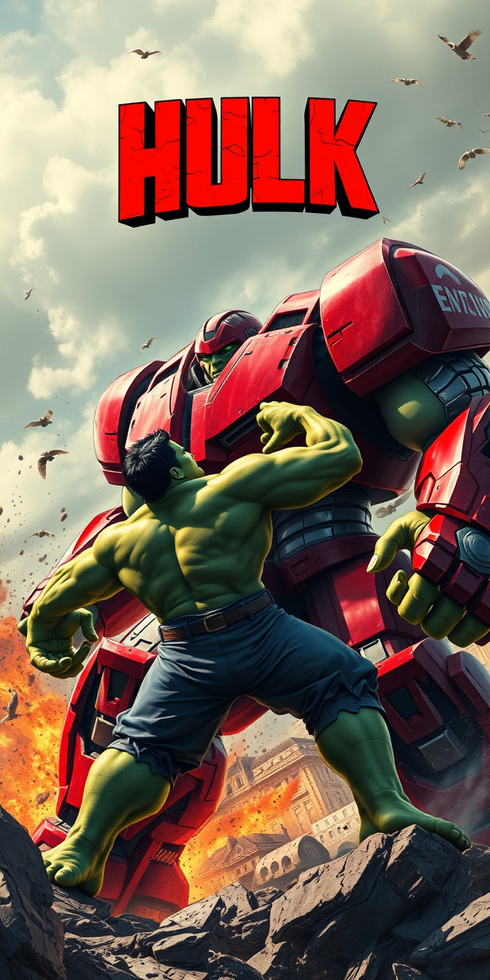 Hulkbuster vs hulk 3 Phone Wallpaper