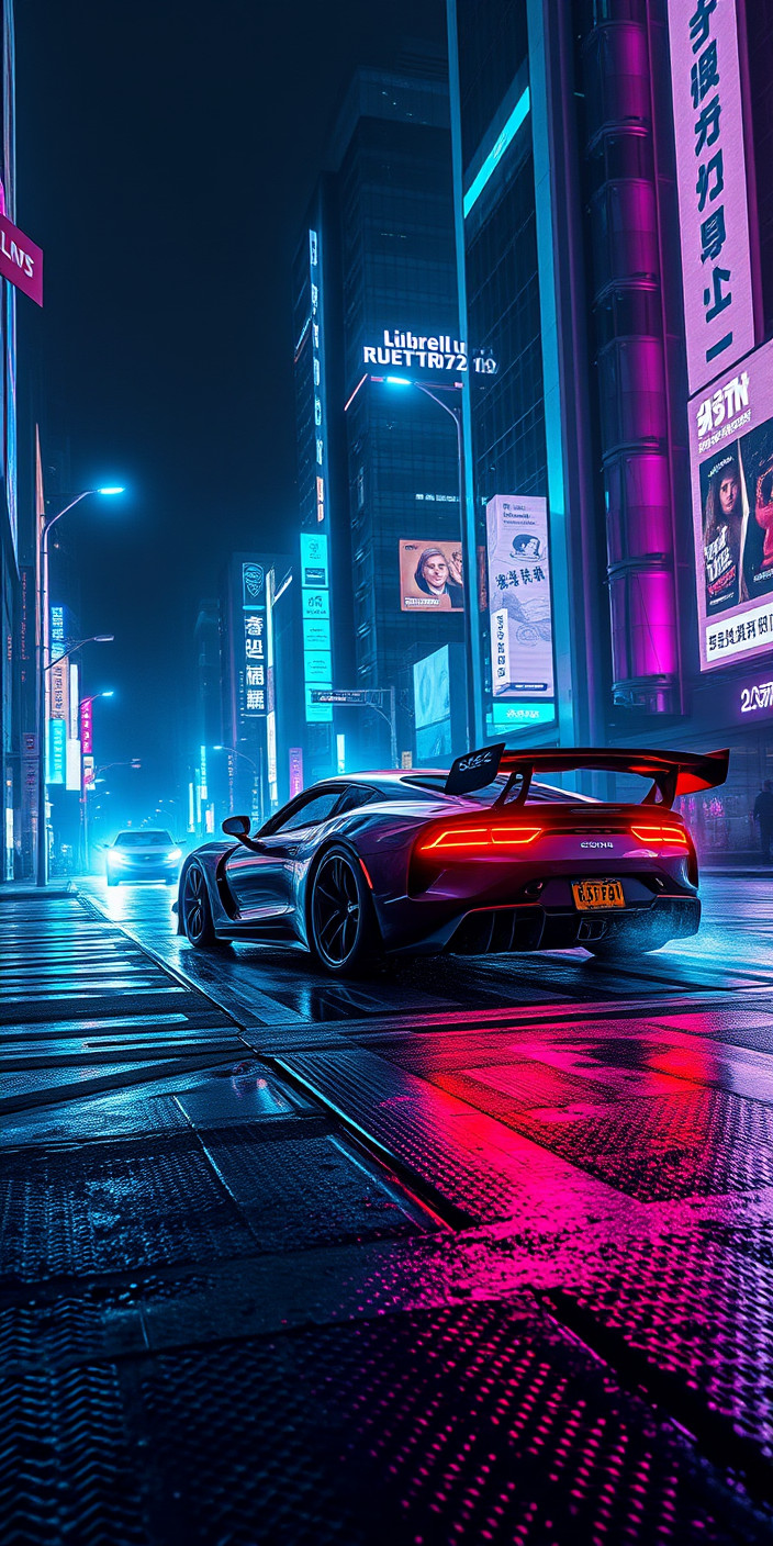 Cyberpunk car 9 Phone Wallpaper