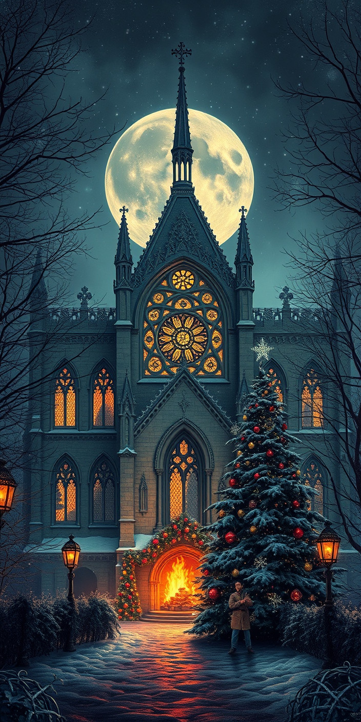 Gothic christmas 6 Phone Wallpaper