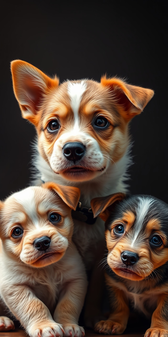 Cute dogs 3 Phone Wallpaper