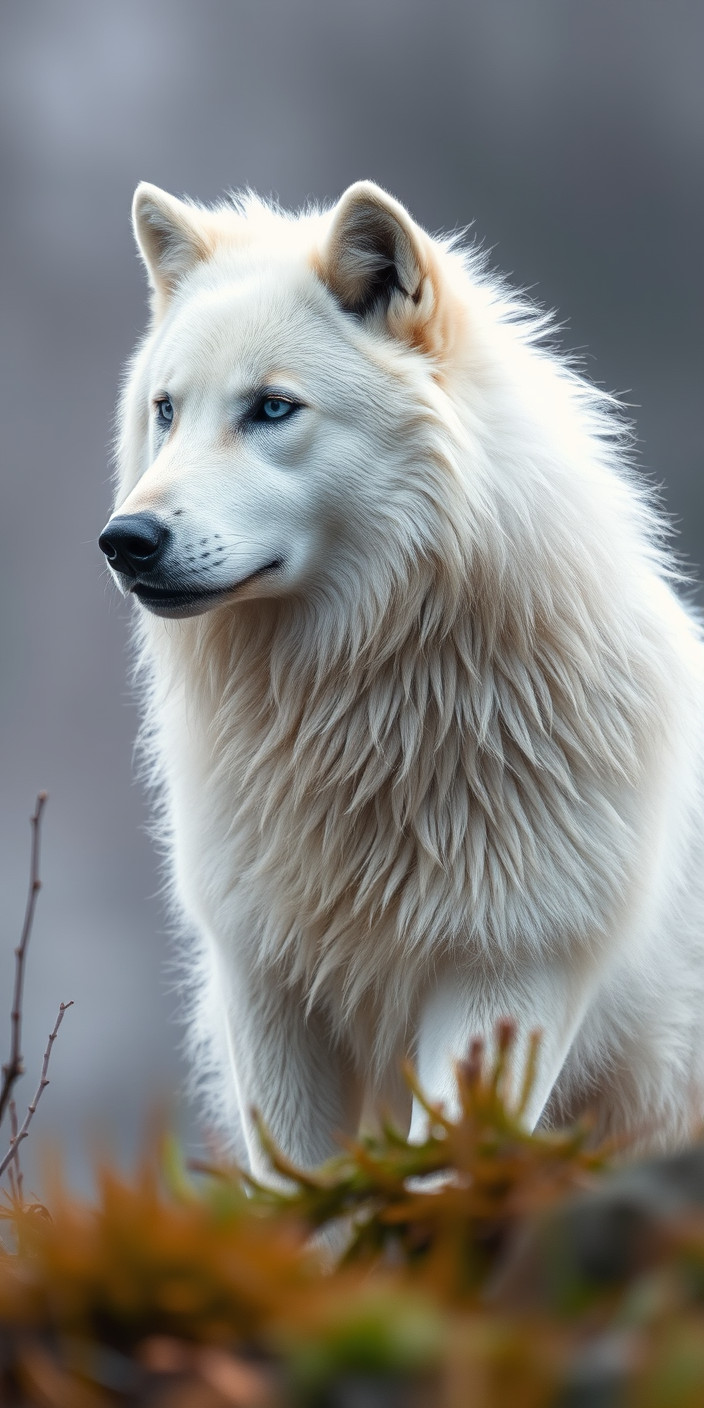White wolf 5 Phone Wallpaper