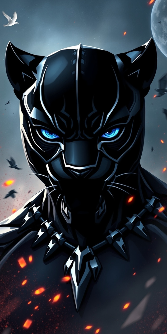 Black panther 8 Phone Wallpaper
