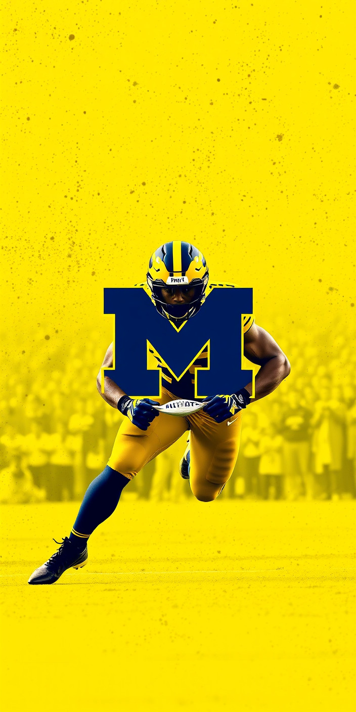 Michigan wolverines football 3 Phone Wallpaper