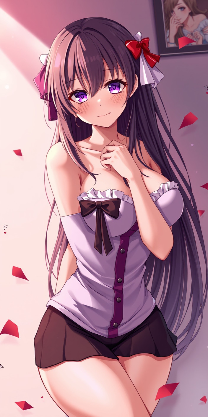 Sexy anime girl 6 Phone Wallpaper