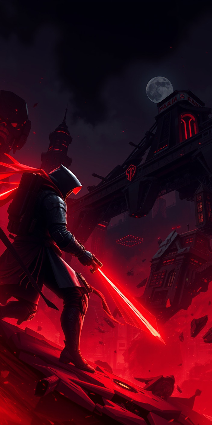 Black and red gaming 8 Phone Wallpaper