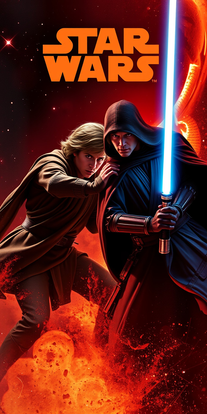 Anakin vs obi wan 1 Phone Wallpaper